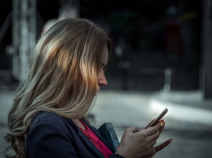 Girl with mobile phone